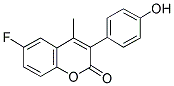 6-FLUORO-3-(4-HYDROXYPHENYL)-4-METHYLCOUMARIN Struktur