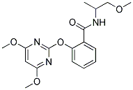 2-[2-[(4,6-DIMETHOXYPYRIMIDIN-2-YL)OXY]BENZAMIDO]-1-METHOXYPROPANE Struktur