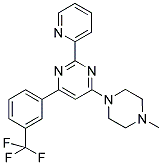 4-(4-METHYLPIPERAZIN-1-YL)-2-PYRIDIN-2-YL-6-[3-(TRIFLUOROMETHYL)PHENYL]PYRIMIDINE Struktur