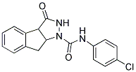 1,2,3,3A,8,8A-HEXAHYDRO-1-[2-AZA-1-OXO-2-(4-CHLOROPHENYL)ETHYL]INDENO[2,1-C]PYRAZOL-3-ONE Struktur