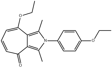 8-ETHOXY-2-(4-ETHOXYPHENYL)-1,3-DIMETHYLCYCLOHEPTA[C]PYRROL-4(2H)-ONE Struktur