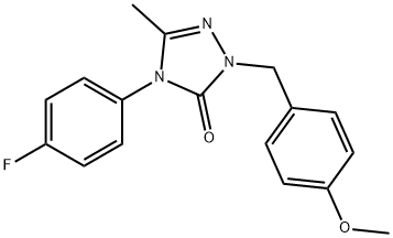 4-(4-FLUOROPHENYL)-2-(4-METHOXYBENZYL)-5-METHYL-2,4-DIHYDRO-3H-1,2,4-TRIAZOL-3-ONE Struktur