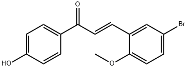 3-(5-BROMO-2-METHOXYPHENYL)-1-(4-HYDROXYPHENYL)-2-PROPEN-1-ONE Struktur