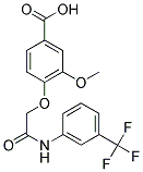 3-METHOXY-4-[(3-TRIFLUOROMETHYL-PHENYLCARBAMOYL)-METHOXY]-BENZOIC ACID Struktur