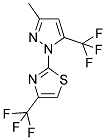 2-[3-METHYL-5-(TRIFLUOROMETHYL)-1H-PYRAZOL-1-YL]-4-(TRIFLUOROMETHYL)-1,3-THIAZOLE Struktur