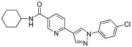 6-[1-(4-CHLOROPHENYL)-1H-PYRAZOL-4-YL]-N-CYCLOHEXYLNICOTINAMIDE Struktur