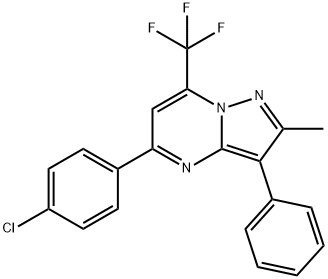 5-(4-CHLOROPHENYL)-2-METHYL-3-PHENYL-7-(TRIFLUOROMETHYL)PYRAZOLO[1,5-A]PYRIMIDINE Struktur