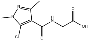 2-([(5-CHLORO-1,3-DIMETHYL-1H-PYRAZOL-4-YL)CARBONYL]AMINO)ACETIC ACID Struktur