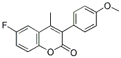 6-FLUORO-3-(4-METHOXYPHENYL)-4-METHYL COUMARIN Struktur