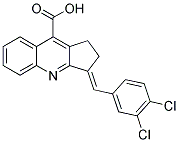 3-(3,4-DICHLORO-BENZYLIDENE)-2,3-DIHYDRO-1H-CYCLOPENTA[B]QUINOLINE-9-CARBOXYLIC ACID Struktur