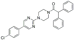 1-[5-(4-CHLOROPHENYL)PYRIMIDIN-2-YL]-4-(2,2-DIPHENYL-1-OXOETHYL)PIPERAZINE Struktur