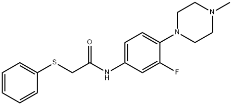 N-[3-FLUORO-4-(4-METHYLPIPERAZINO)PHENYL]-2-(PHENYLSULFANYL)ACETAMIDE Struktur