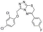 3-[(2,4-DICHLOROPHENOXY)METHYL]-6-(4-FLUOROPHENYL)-7H-[1,2,4]TRIAZOLO[3,4-B][1,3,4]THIADIAZINE Struktur