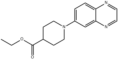 ETHYL 1-(6-QUINOXALINYL)-4-PIPERIDINECARBOXYLATE Struktur