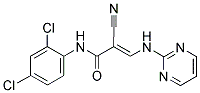 N-(2,4-DICHLOROPHENYL)-2-NITRILO-3-(PYRIMIDIN-2-YLAMINO)PROP-2-ENAMIDE Struktur