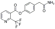 4-[[2-(TRIFLUOROMETHYL)PYRIDIN-3-YL]CARBONYLOXY]PHENYLACETAMIDE Struktur