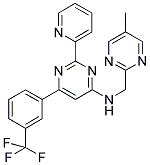 N-[(5-METHYLPYRIMIDIN-2-YL)METHYL]-2-PYRIDIN-2-YL-6-[3-(TRIFLUOROMETHYL)PHENYL]PYRIMIDIN-4-AMINE Struktur