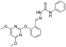 N-[1-AZA-2-[2-[(4,6-DIMETHOXYPYRIMIDIN-2-YL)OXY]PHENYL]ETHENYL]-N'-PHENYLTHIOUREA Struktur