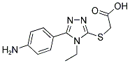 [5-(4-AMINO-PHENYL)-4-ETHYL-4 H-[1,2,4]TRIAZOL-3-YLSULFANYL]-ACETIC ACID Struktur