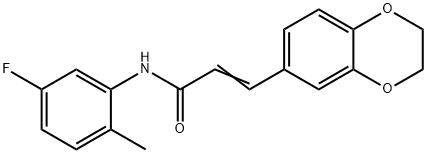 3-(2,3-DIHYDRO-1,4-BENZODIOXIN-6-YL)-N-(5-FLUORO-2-METHYLPHENYL)ACRYLAMIDE Struktur