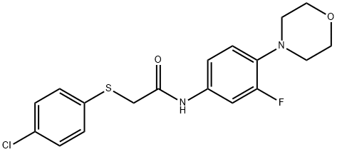 2-[(4-CHLOROPHENYL)SULFANYL]-N-(3-FLUORO-4-MORPHOLINOPHENYL)ACETAMIDE Struktur