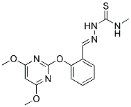 N-[1-AZA-2-[2-[(4,6-DIMETHOXYPYRIMIDIN-2-YL)OXY]PHENYL]ETHENYL]-N'-METHYLTHIOUREA Struktur