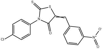 3-(4-CHLOROPHENYL)-5-[(3-NITROPHENYL)METHYLENE]-2-THIOXO-1,3-THIAZOLAN-4-ONE Struktur