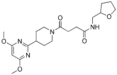 4-[4-(4,6-DIMETHOXYPYRIMIDIN-2-YL)PIPERIDIN-1-YL]-4-OXO-N-TETRAHYDROFURFURYLBUTANAMIDE Struktur