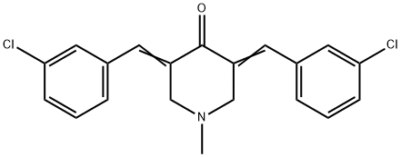 3,5-BIS[(3-CHLOROPHENYL)METHYLENE]-1-METHYLTETRAHYDRO-4(1H)-PYRIDINONE Struktur