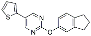 2-(2,3-DIHYDRO-1H-INDEN-5-YLOXY)-5-THIEN-2-YLPYRIMIDINE Struktur