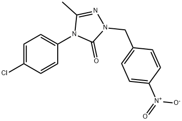 4-(4-CHLOROPHENYL)-5-METHYL-2-(4-NITROBENZYL)-2,4-DIHYDRO-3H-1,2,4-TRIAZOL-3-ONE Struktur