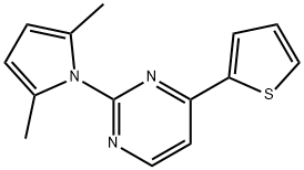 2-(2,5-DIMETHYL-1H-PYRROL-1-YL)-4-(2-THIENYL)PYRIMIDINE Struktur