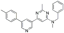 BENZYL-METHYL-[2-METHYL-6-(5-P-TOLYL-PYRIDIN-3-YL)-PYRIMIDIN-4-YL]-AMINE Struktur