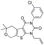 1-ALLYL-3-(3-CHLOROPHENYL)-6,6-DIMETHYL-1,5,6,8-TETRAHYDRO-2H-PYRANO[4',3':4,5]THIENO[2,3-D]PYRIMIDINE-2,4(3H)-DIONE Struktur