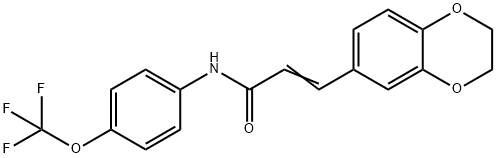 3-(2,3-DIHYDRO-1,4-BENZODIOXIN-6-YL)-N-[4-(TRIFLUOROMETHOXY)PHENYL]ACRYLAMIDE Struktur