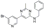 N-BENZYL-6-(5-BROMOPYRIDIN-3-YL)-2-METHYLPYRIMIDIN-4-AMINE Struktur