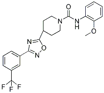 N-(2-METHOXYPHENYL)-4-[3-(3-(TRIFLUOROMETHYL)PHENYL)-1,2,4-OXADIAZOL-5-YL]PIPERIDINE-1-CARBOXAMIDE Struktur