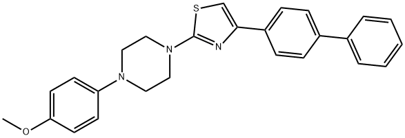 1-(4-[1,1'-BIPHENYL]-4-YL-1,3-THIAZOL-2-YL)-4-(4-METHOXYPHENYL)PIPERAZINE Struktur