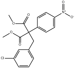 DIMETHYL 2-(3-CHLOROBENZYL)-2-(4-NITROPHENYL)MALONATE Struktur