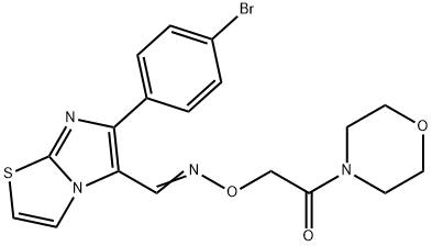 6-(4-BROMOPHENYL)IMIDAZO[2,1-B][1,3]THIAZOLE-5-CARBALDEHYDE O-(2-MORPHOLINO-2-OXOETHYL)OXIME Struktur