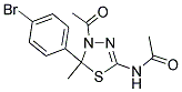 N-[4-ACETYL-5-(4-BROMOPHENYL)-5-METHYL-4,5-DIHYDRO-1,3,4-THIADIAZOL-2-YL]ACETAMIDE Struktur