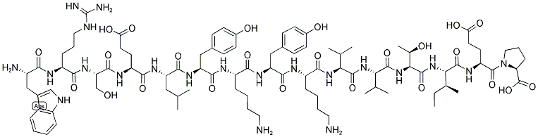 H-TRP-ARG-SER-GLU-LEU-TYR-LYS-TYR-LYS-VAL-VAL-THR-ILE-GLU-PRO-OH Struktur