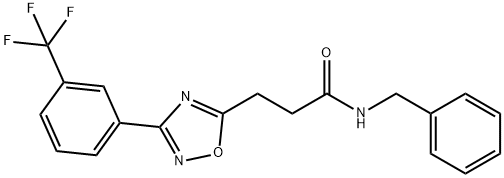 N-BENZYL-3-(3-[3-(TRIFLUOROMETHYL)PHENYL]-1,2,4-OXADIAZOL-5-YL)PROPANAMIDE Struktur