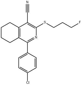 1-(4-CHLOROPHENYL)-3-[(3-FLUOROPROPYL)SULFANYL]-5,6,7,8-TETRAHYDRO-4-ISOQUINOLINECARBONITRILE Struktur