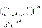 4-[4-(3-FLUOROPHENYL)-5-(METHYLSULPHONYL)PYRIMIDIN-2-YL]PHENOL Struktur