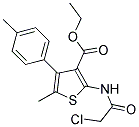 2-(2-CHLORO-ACETYLAMINO)-5-METHYL-4-P-TOLYL-THIOPHENE-3-CARBOXYLIC ACID ETHYL ESTER Struktur