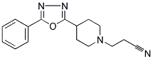 3-[4-(5-PHENYL-1,3,4-OXADIAZOL-2-YL)PIPERIDIN-1-YL]PROPANONITRILE Struktur