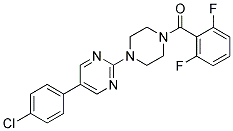 1-[5-(4-CHLOROPHENYL)PYRIMIDIN-2-YL]-4-(2,6-DIFLUOROBENZOYL)PIPERAZINE Struktur