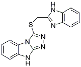 3-[(1H-BENZIMIDAZOL-2-YLMETHYL)THIO]-9H-[1,2,4]TRIAZOLO[4,3-A]BENZIMIDAZOLE Struktur