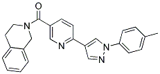 (3,4-DIHYDRO-1H-ISOQUINOLIN-2-YL)-[6-(1-P-TOLYL-1H-PYRAZOL-4-YL)-PYRIDIN-3-YL]-METHANONE Struktur